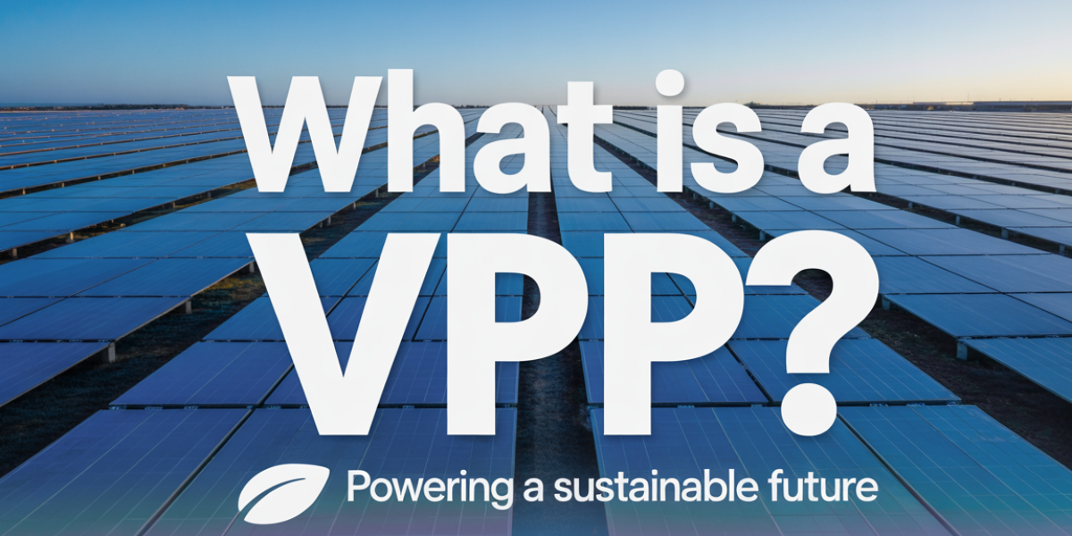 Solar panel field with the question What is a VPP